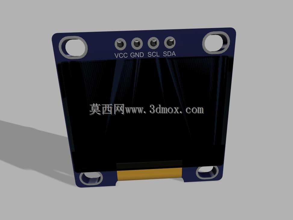 Espacio制造商为128x64 0.91英寸OLED屏幕建模