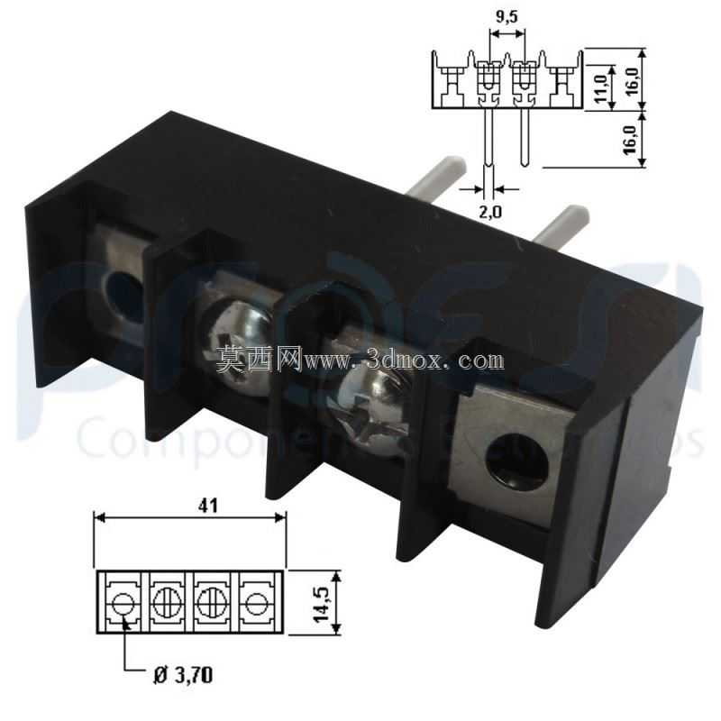 Conctor Bendal c/2,3 e 6通孔///Bendal连接器,带2,3和6针