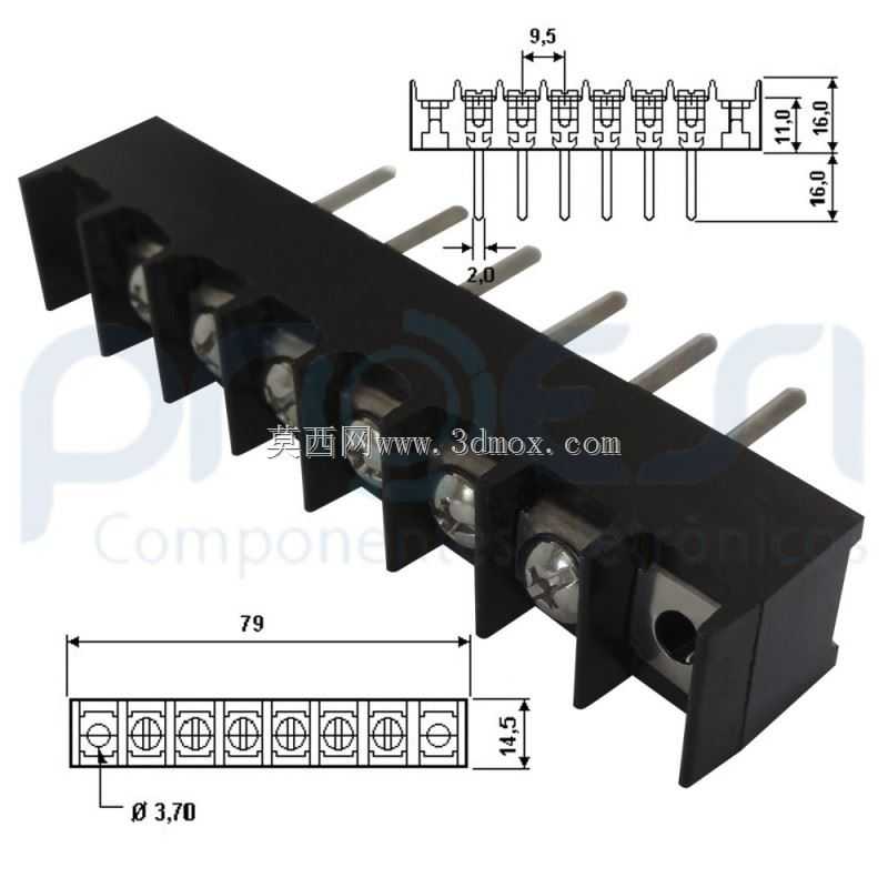Conctor Bendal c/2,3 e 6通孔///Bendal连接器,带2,3和6针