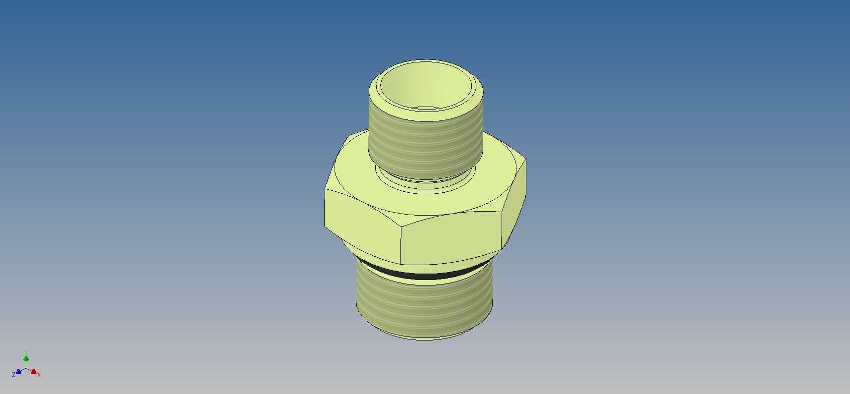 带O形圈M16x1,5的公螺柱联轴器-SAE 8