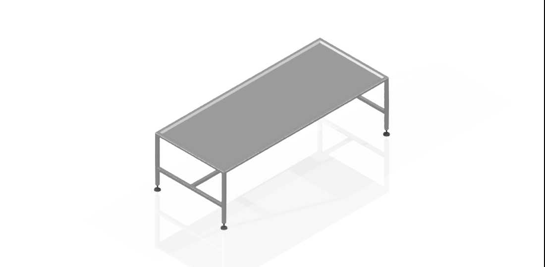 Mesa Inox 2500x1000x750mm