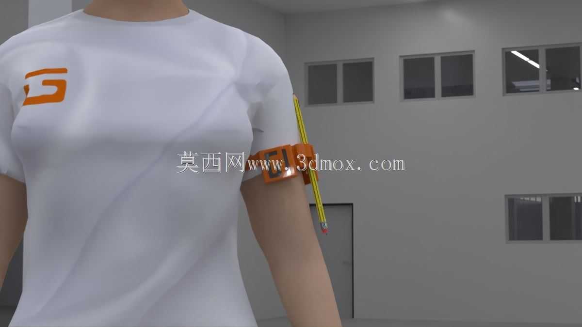 工人用GueriTech臂铅笔夹
