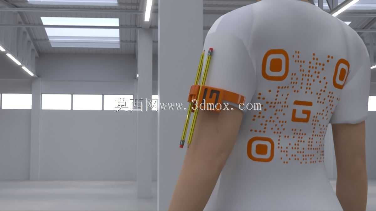 工人用GueriTech臂铅笔夹