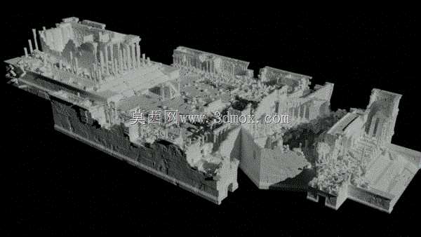 基于黎巴嫩废墟的朱庇特神庙建筑群(巴勒贝克)