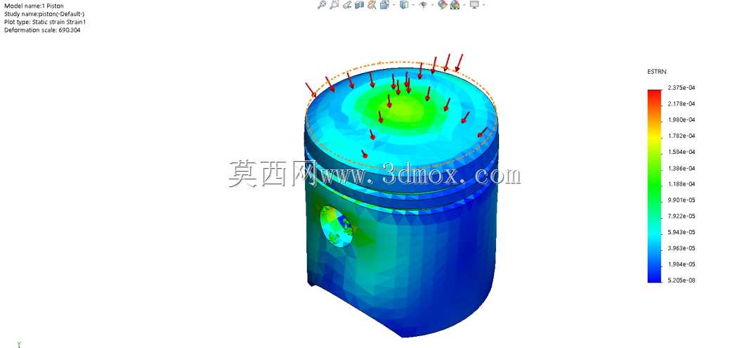 四缸发动机三维模型与有限元分析