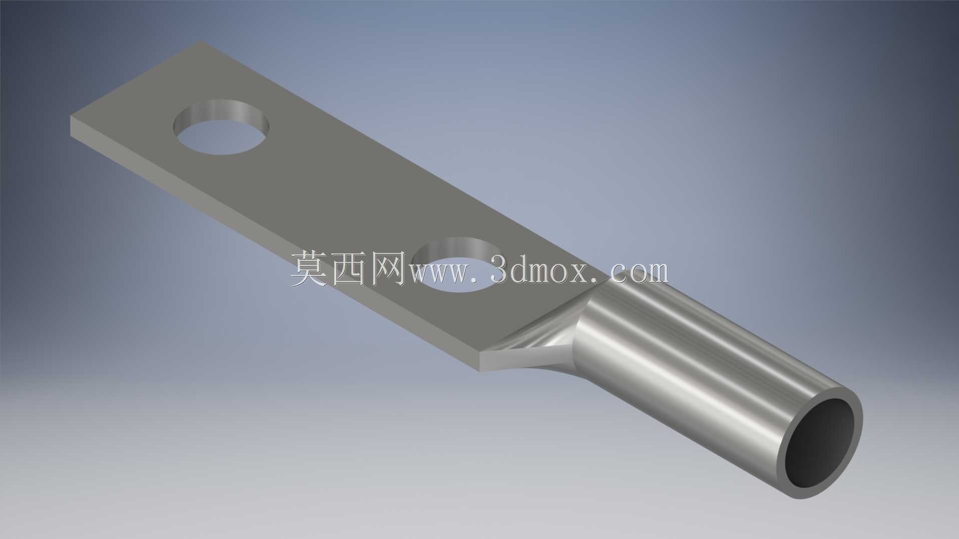 Burndy 3/0 AWG双孔凸耳压缩连接器,直筒,橙色