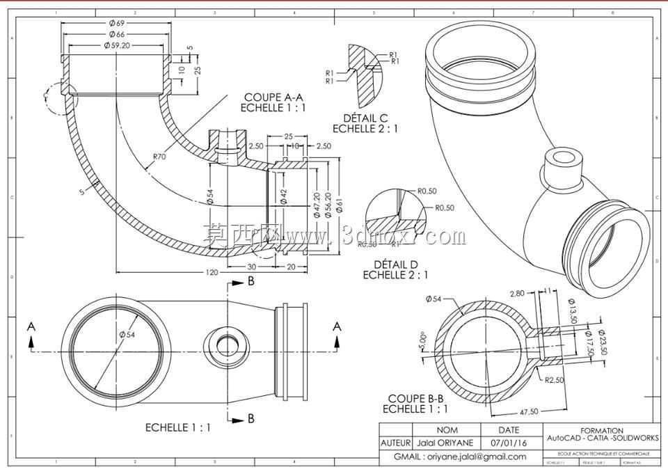 Codo R70 con������de����