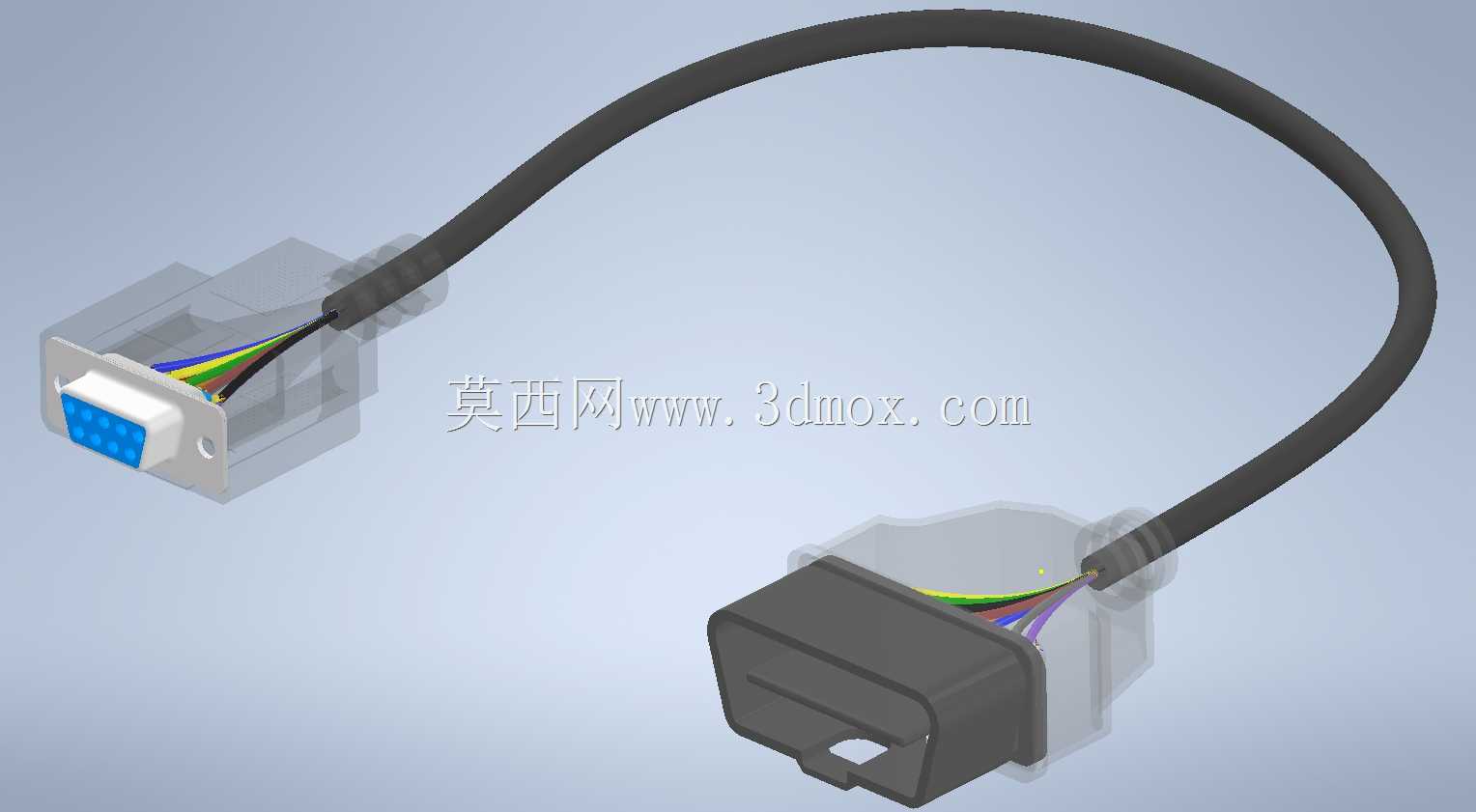 DB9内螺纹电缆至OBD2