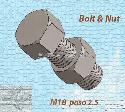 M18 paso 2.5��˨\u0026��ĸ