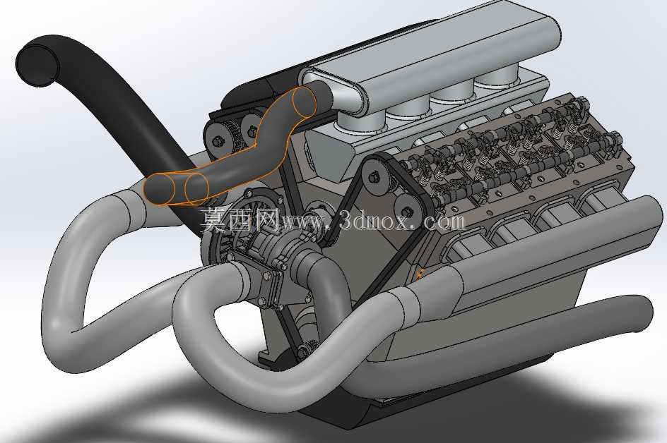 Motor_V8_SOLIDWORKS 2020