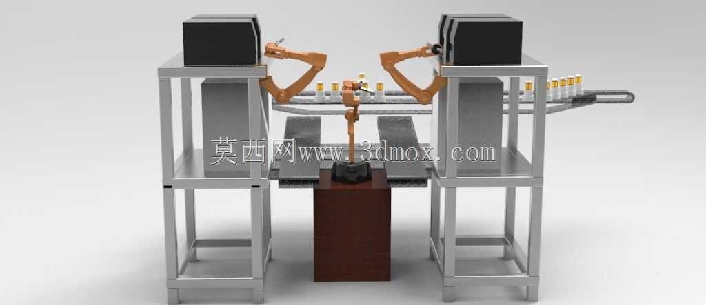 机器人工作单元Solidworks的简化表示