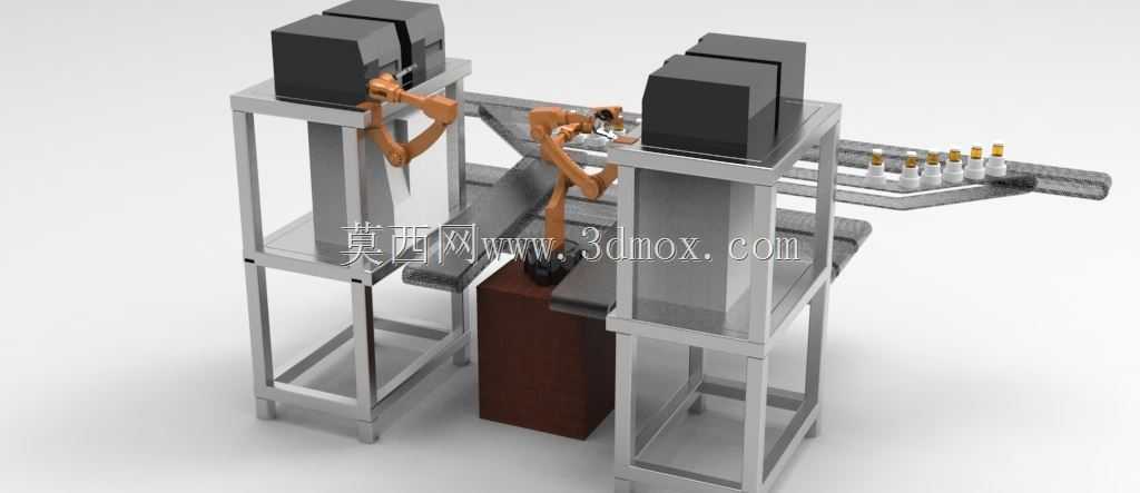 机器人工作单元Solidworks的简化表示