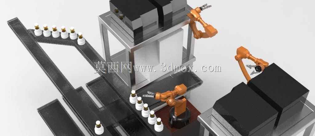 机器人工作单元Solidworks的简化表示