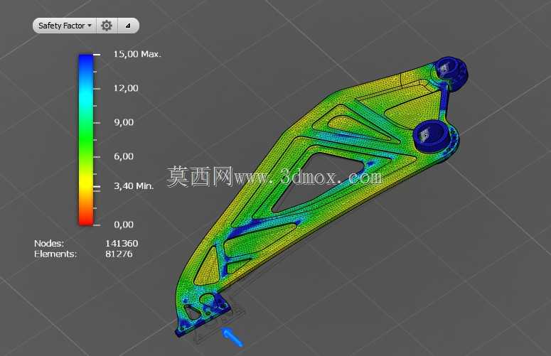 AUTODESK arm��25.7���FOS 3.4��