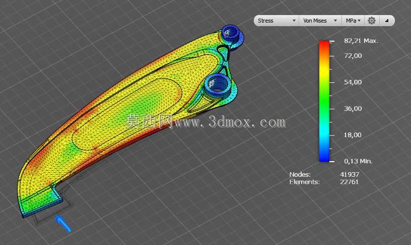 AUTODESK arm��18.87kg��FOS 3.02��