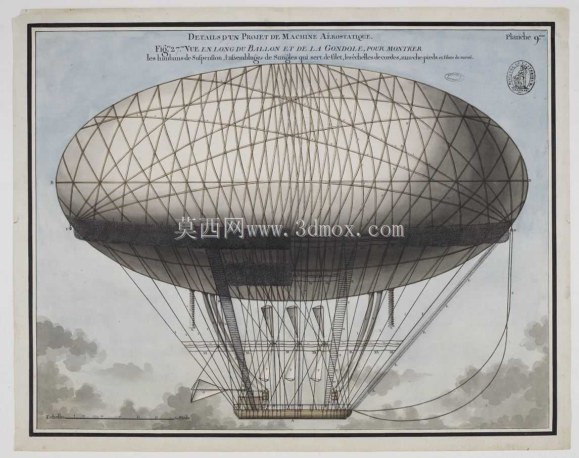 A��rostat�CG��n��ral Jean-Baptiste-Marie Meusnier�Cģ�ͱ���1/100eme