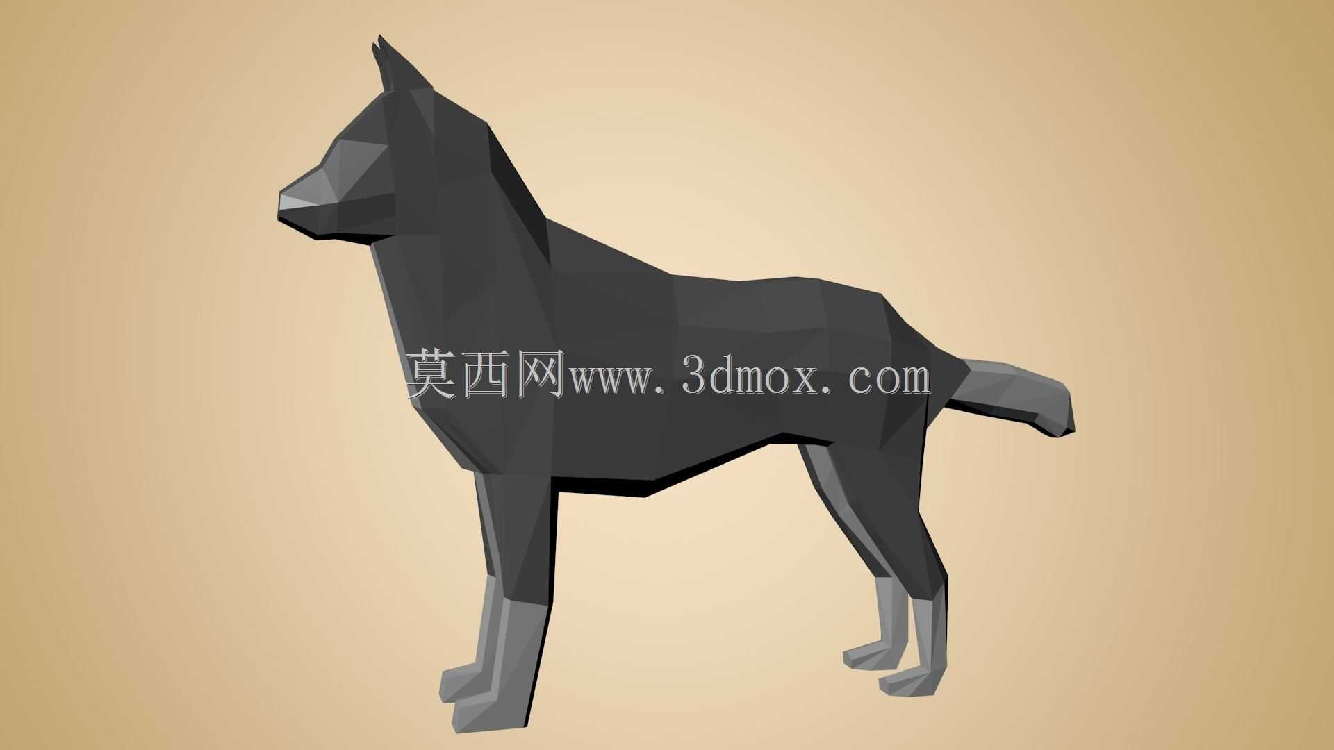 Wolf low poly