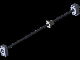 SFU1204总长度600mm,带端部支架