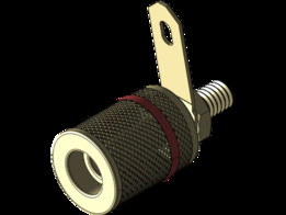 扬声器连接器香蕉色4mm母色红色