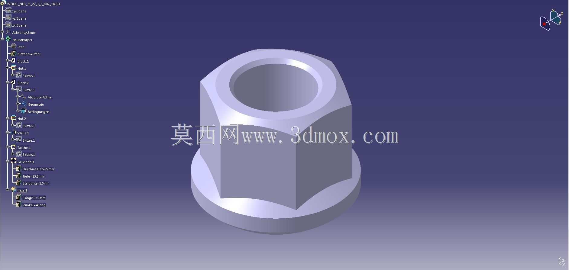 ������ĸM22x1,5 DIN 74361