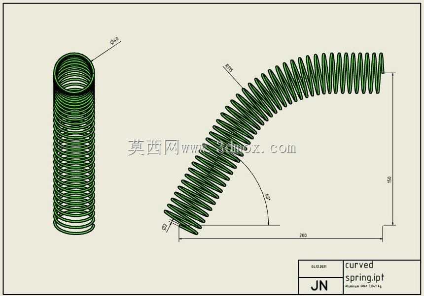 弯曲弹簧