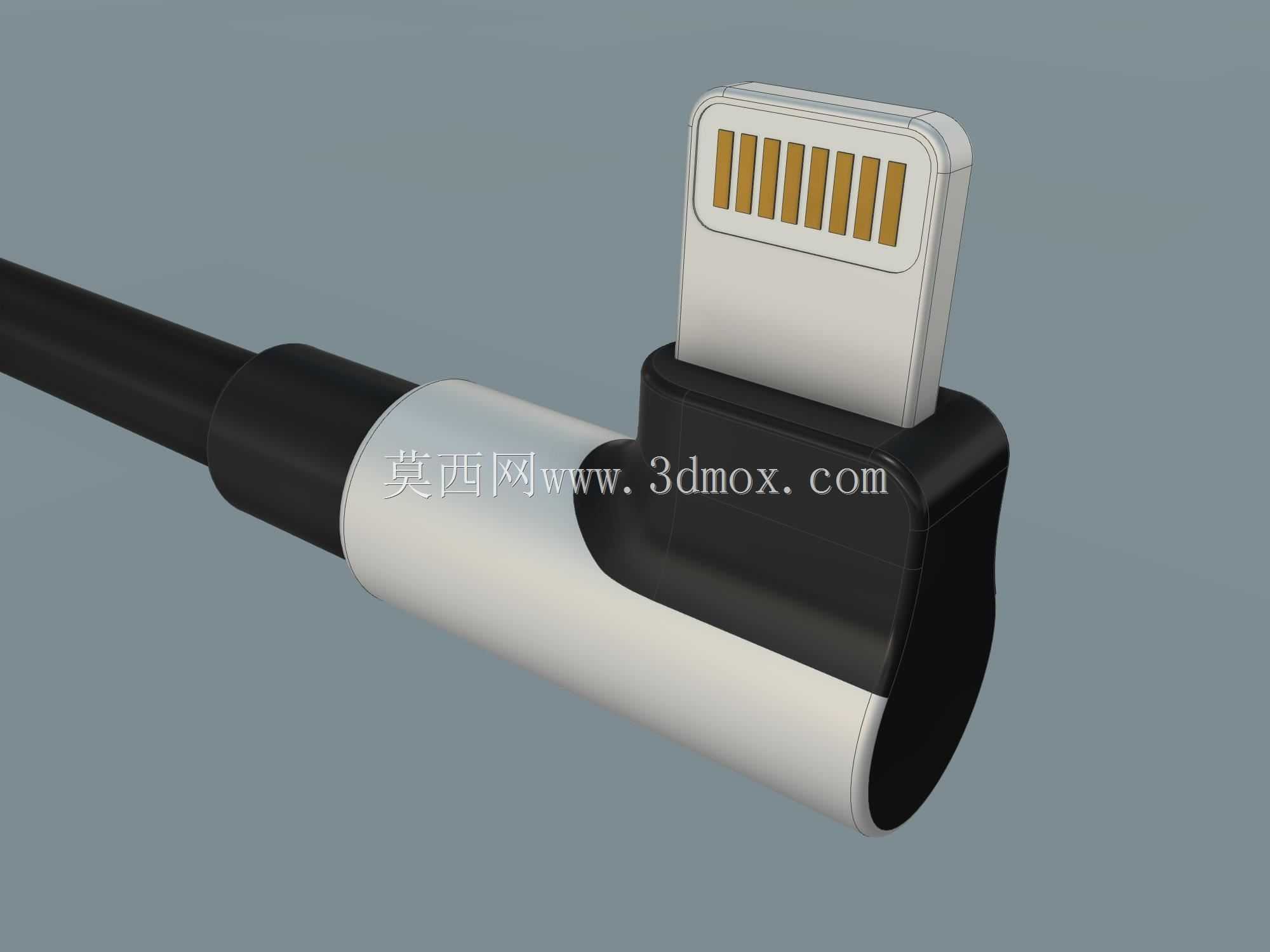 UGREEN提供的90°角USB A至闪电插头