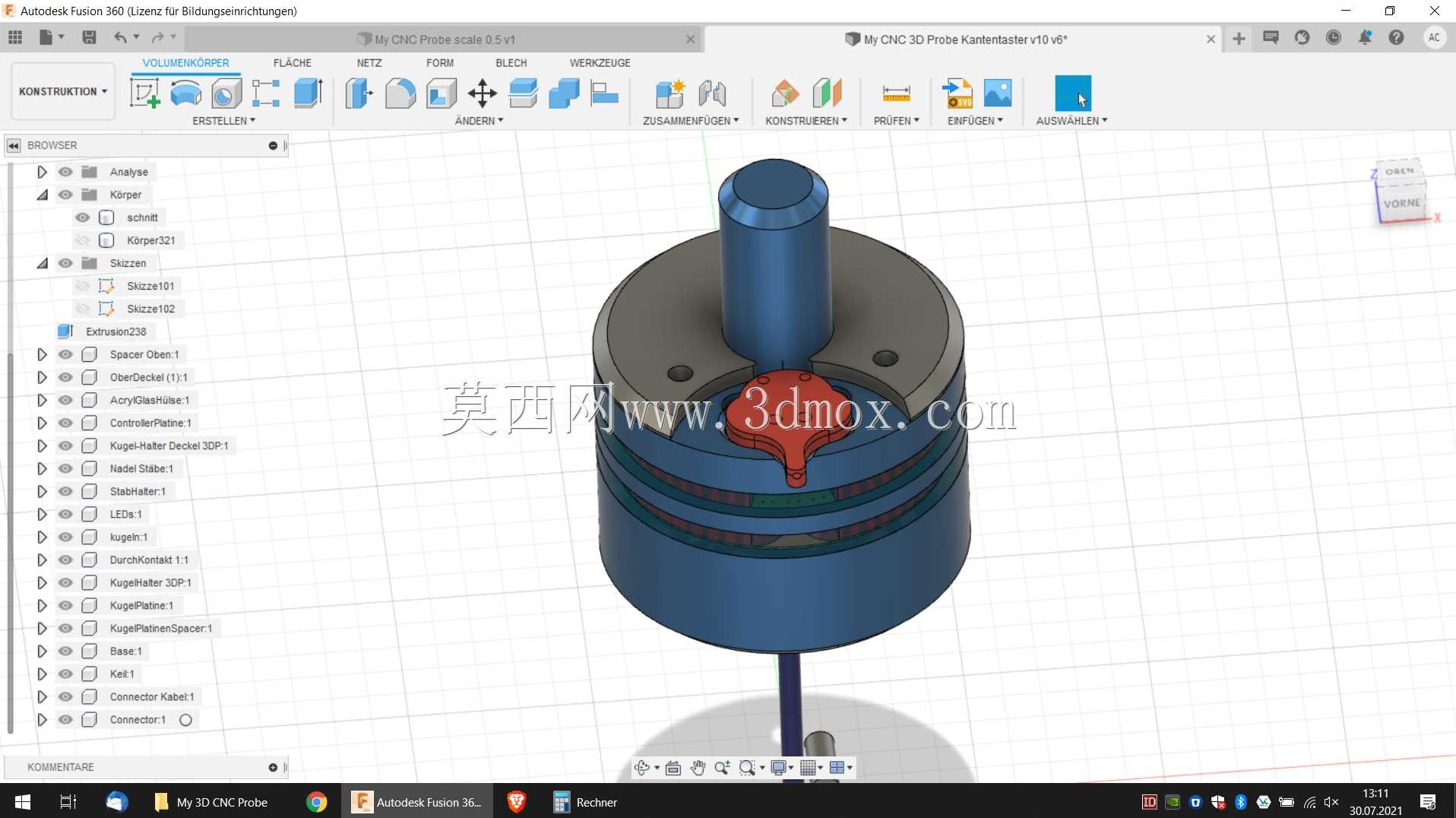 我的3D CNC探针最终版由爱制成;)