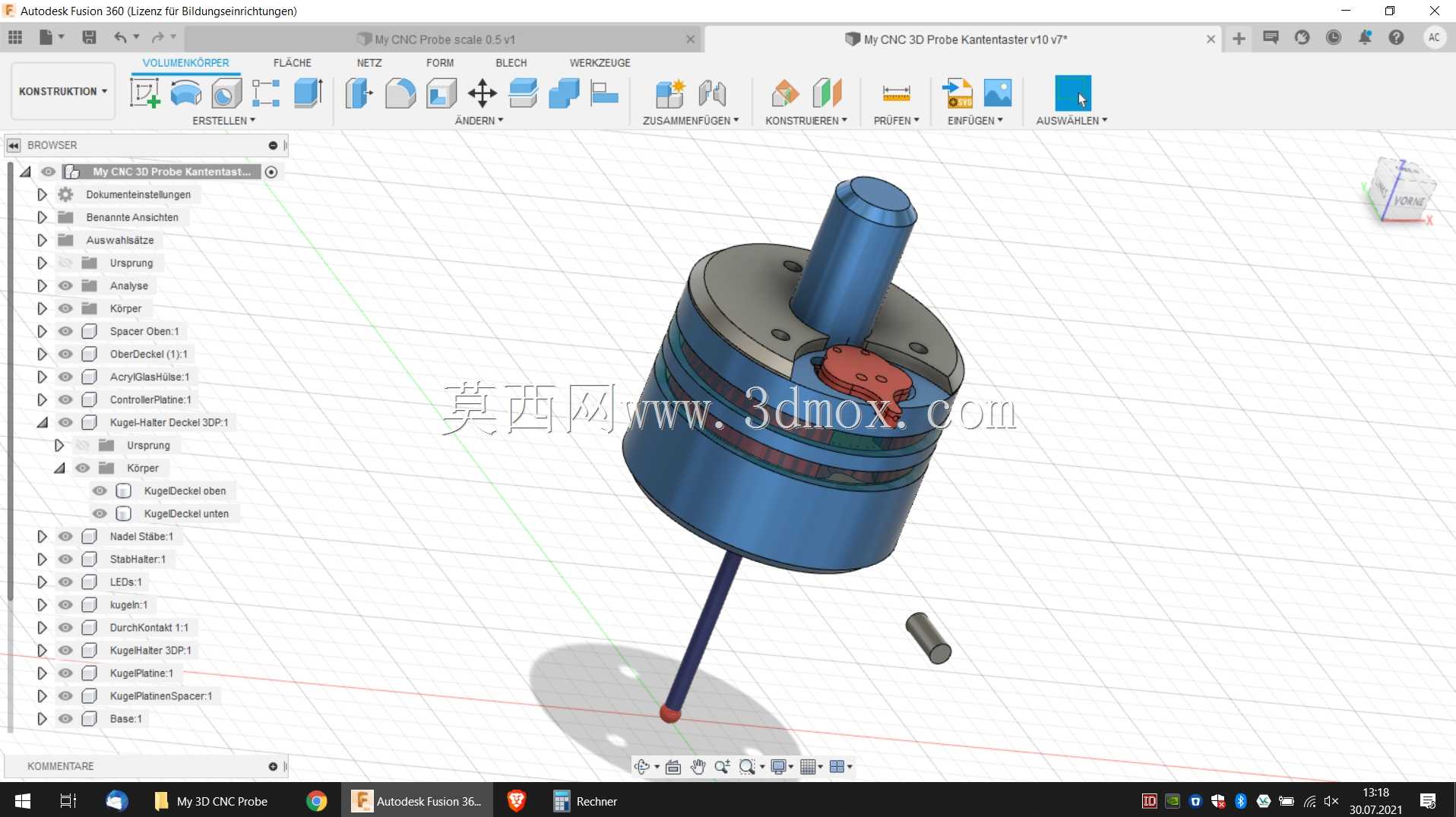 我的3D CNC探针最终版由爱制成;)