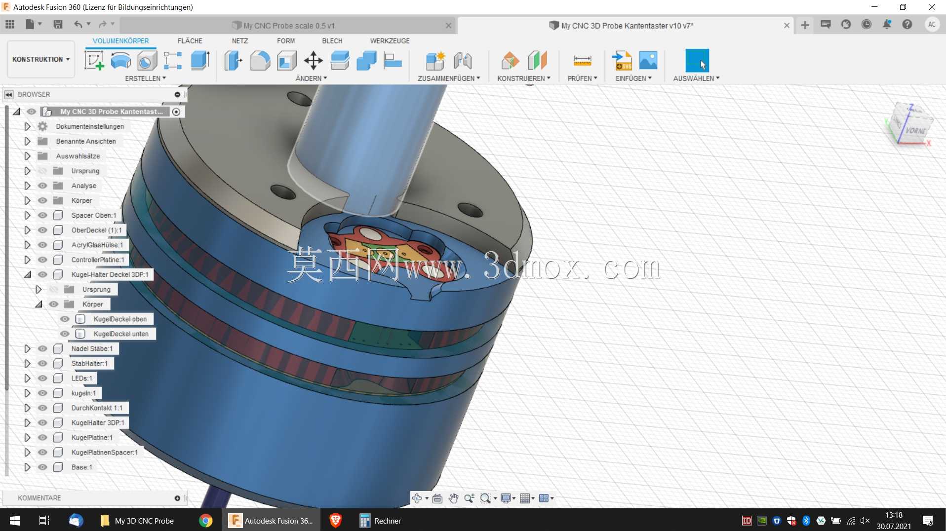 我的3D CNC探针最终版由爱制成;)
