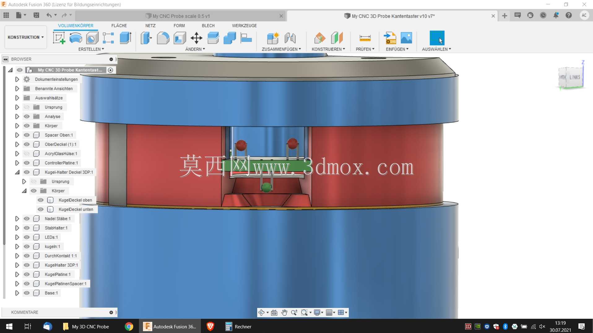 我的3D CNC探针最终版由爱制成;)