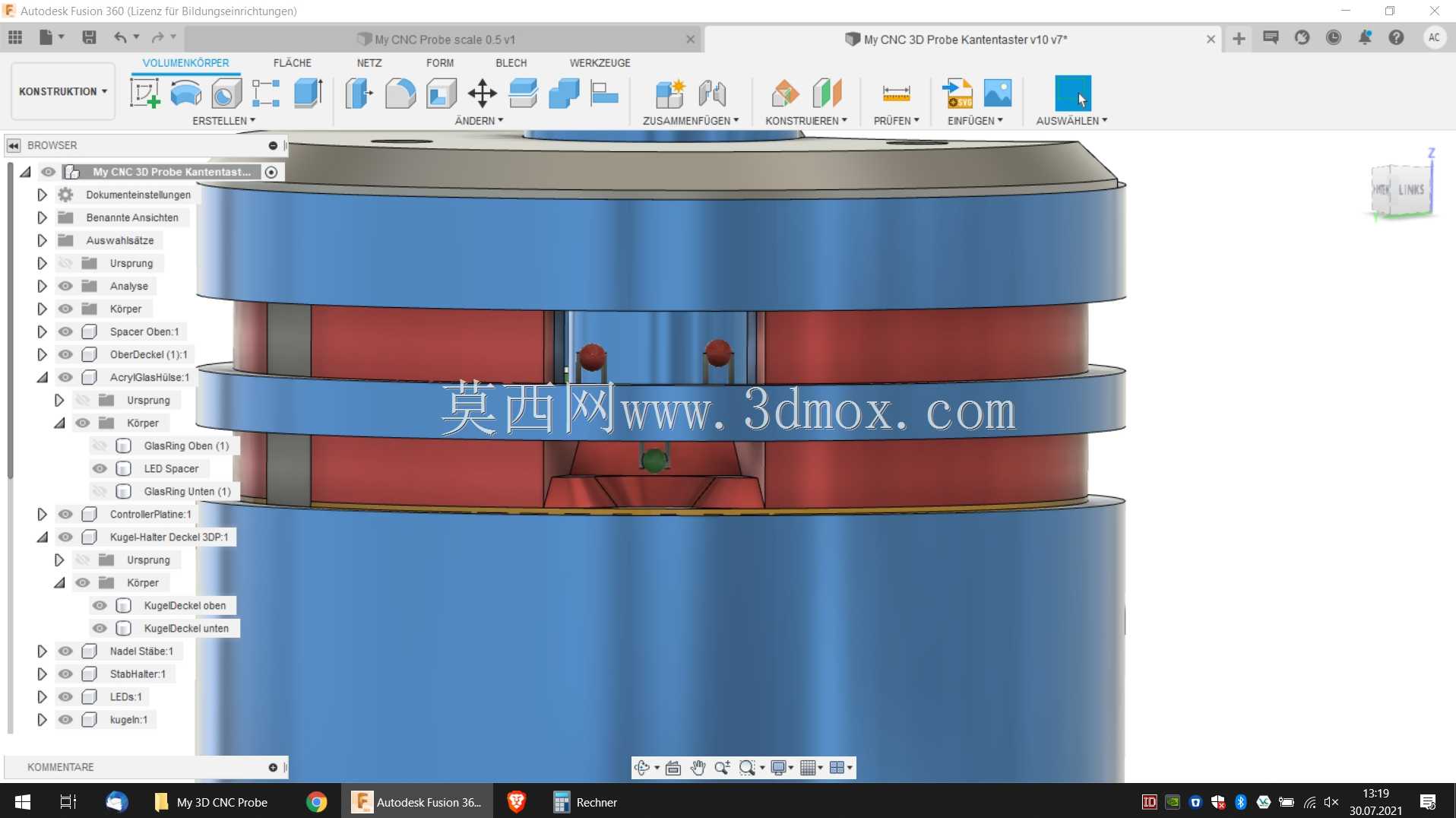 我的3D CNC探针最终版由爱制成;)