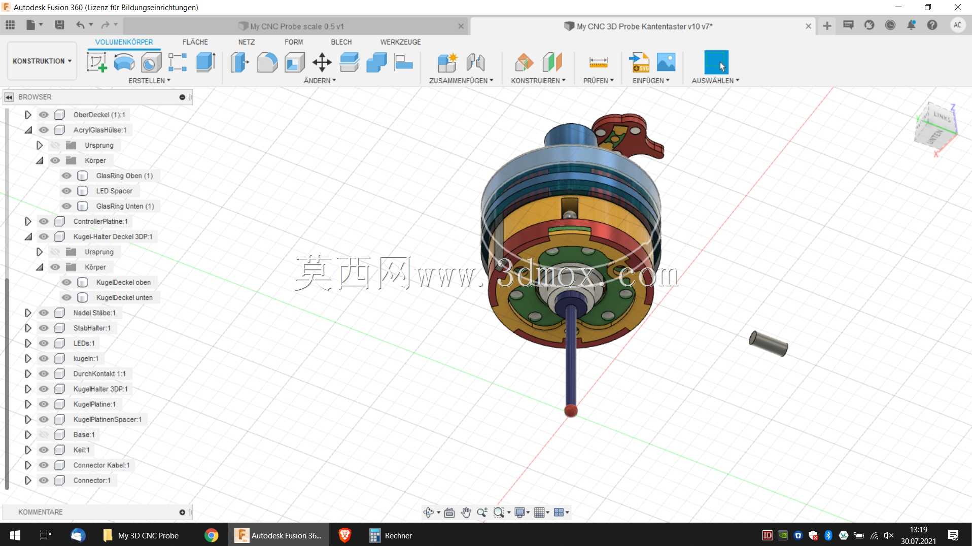 我的3D CNC探针最终版由爱制成;)