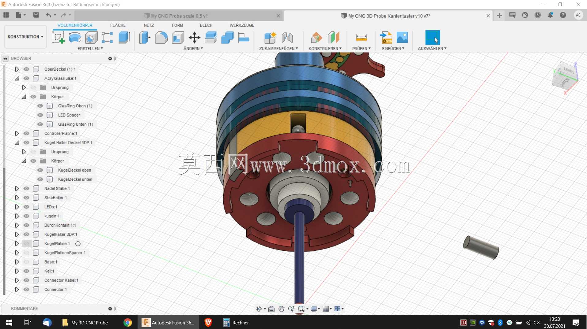 我的3D CNC探针最终版由爱制成;)