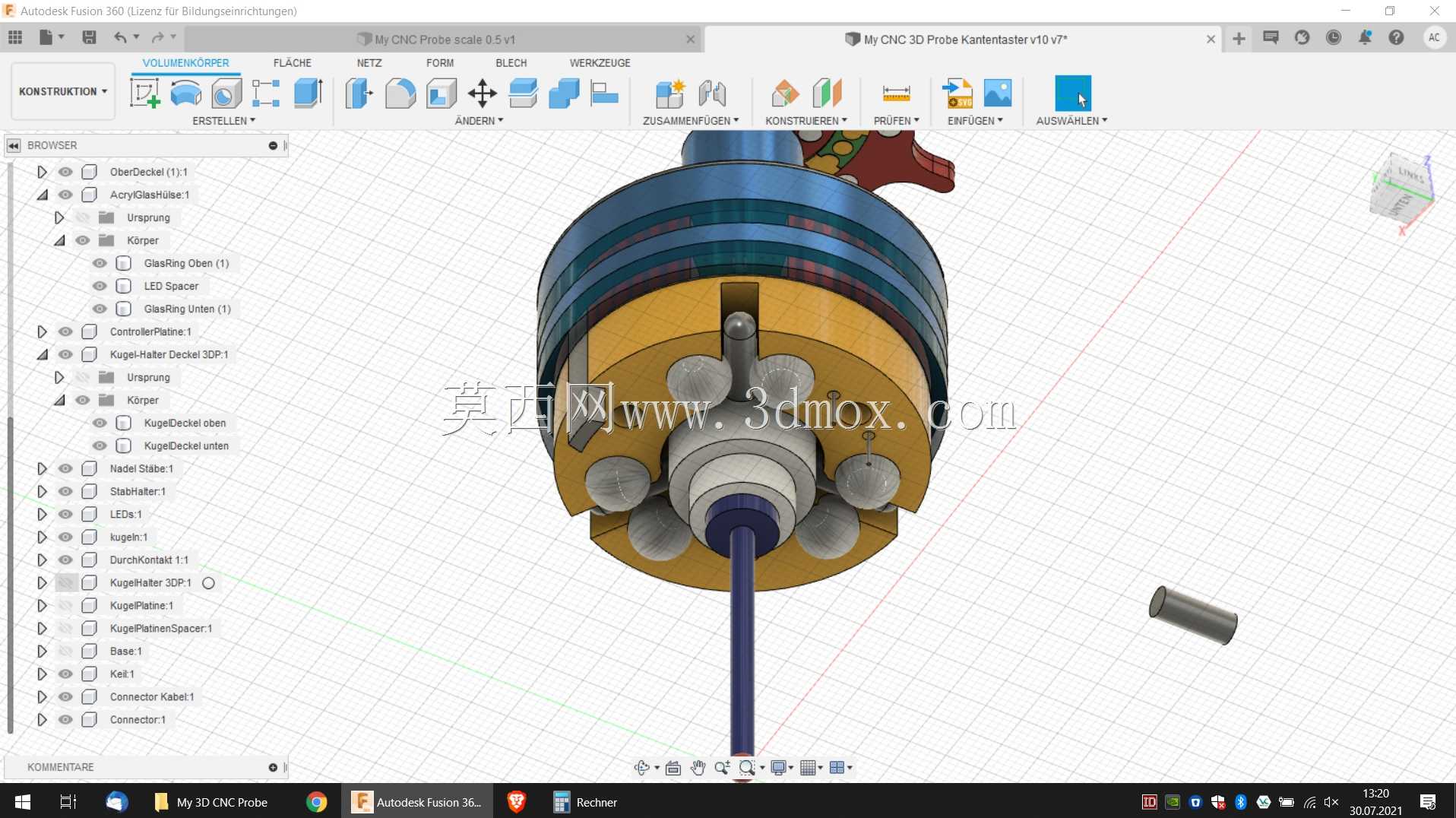 我的3D CNC探针最终版由爱制成;)