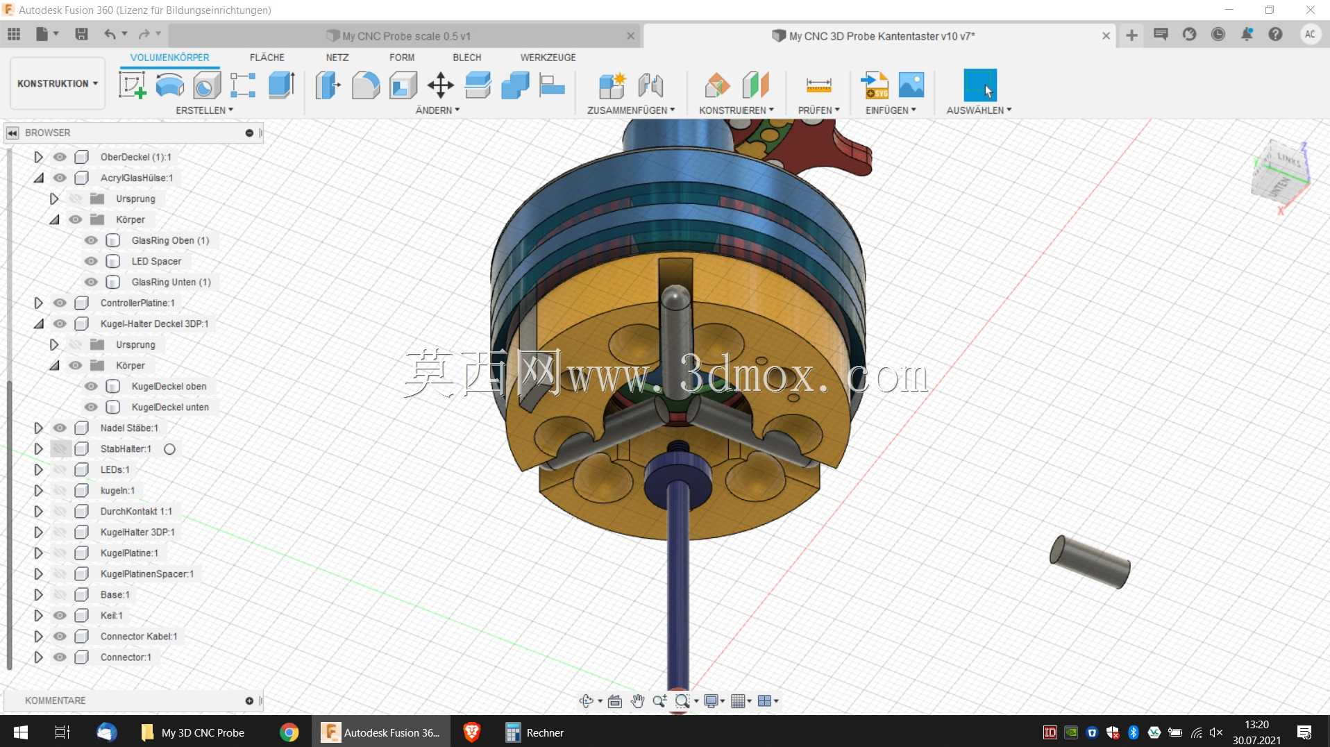 我的3D CNC探针最终版由爱制成;)