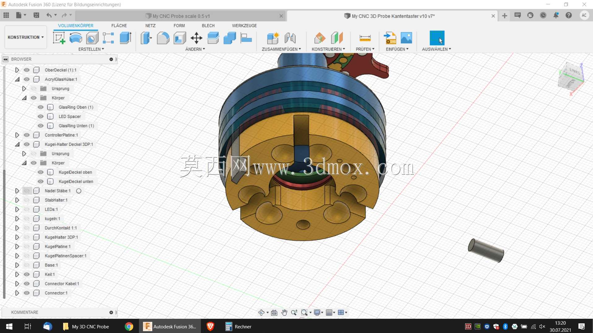 我的3D CNC探针最终版由爱制成;)