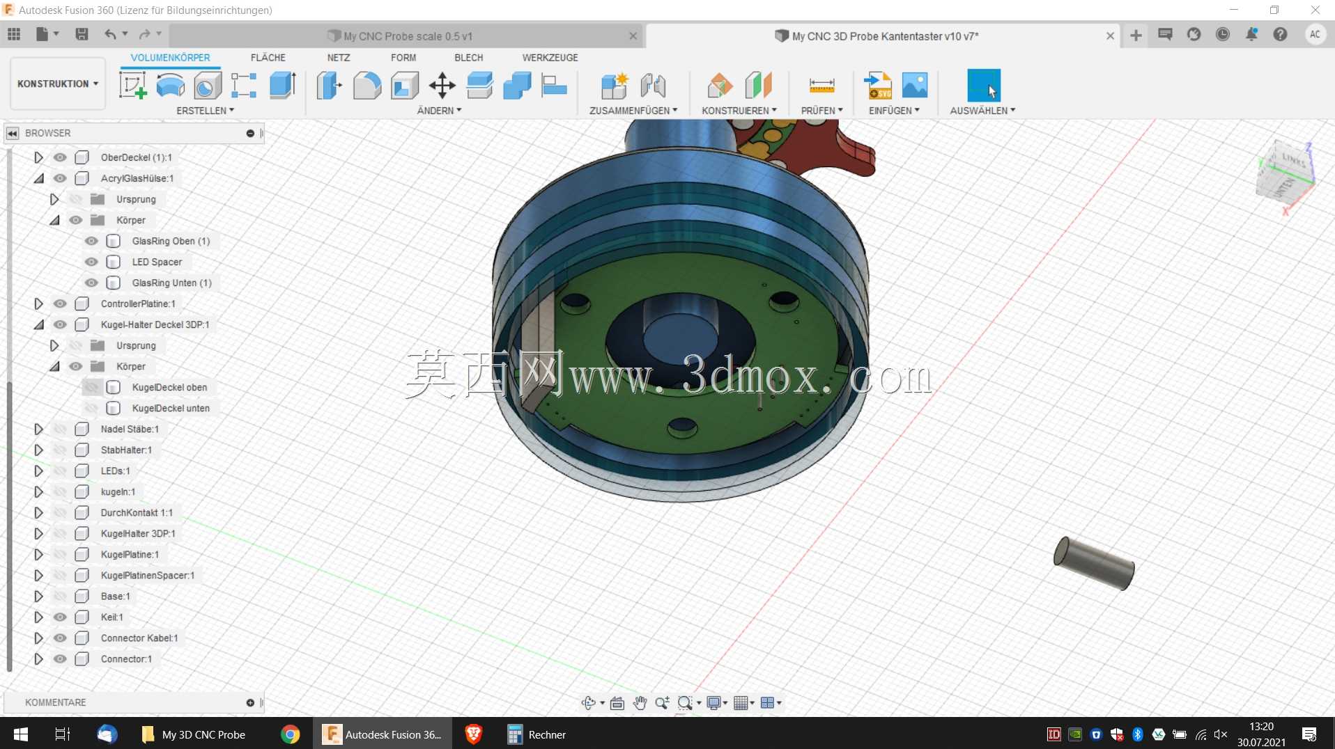 我的3D CNC探针最终版由爱制成;)