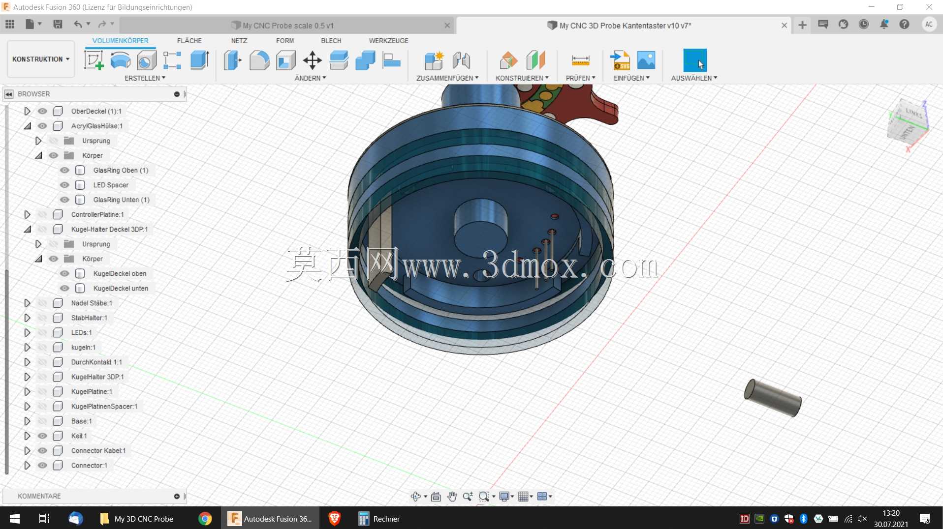 我的3D CNC探针最终版由爱制成;)