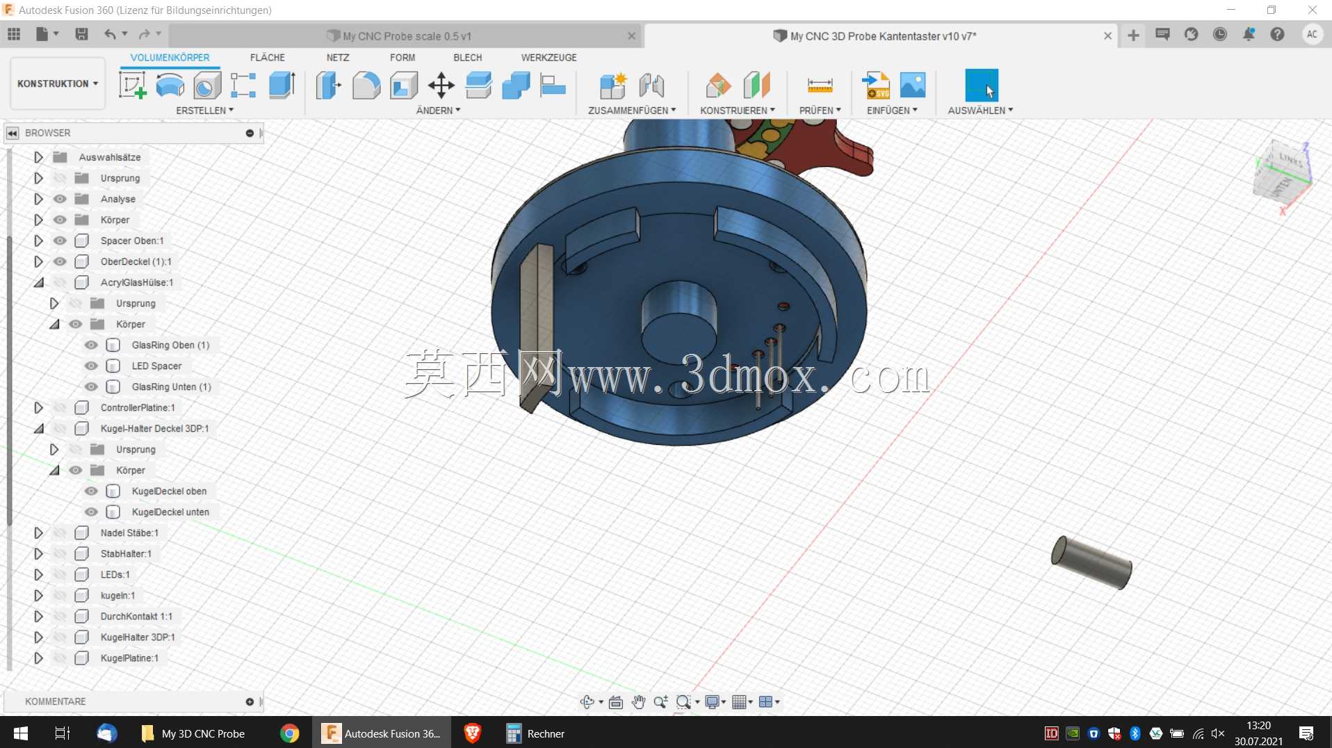 我的3D CNC探针最终版由爱制成;)