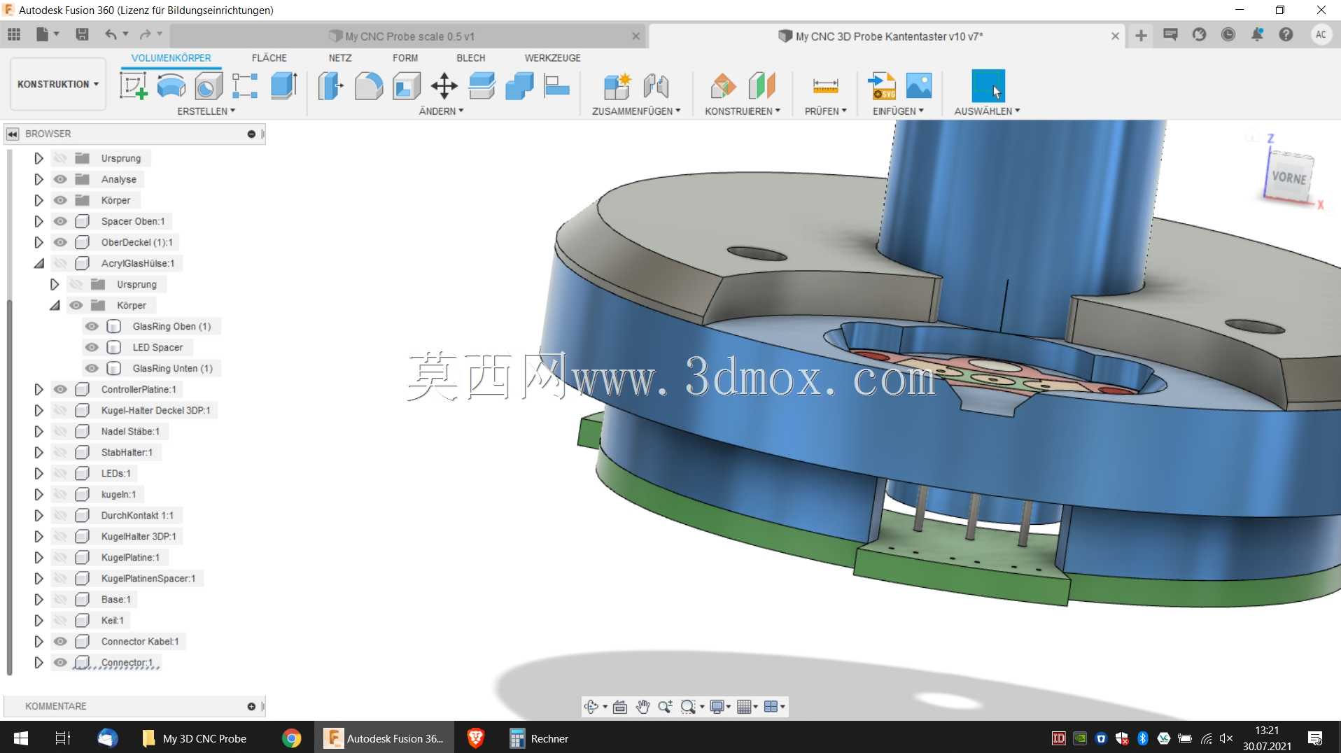我的3D CNC探针最终版由爱制成;)