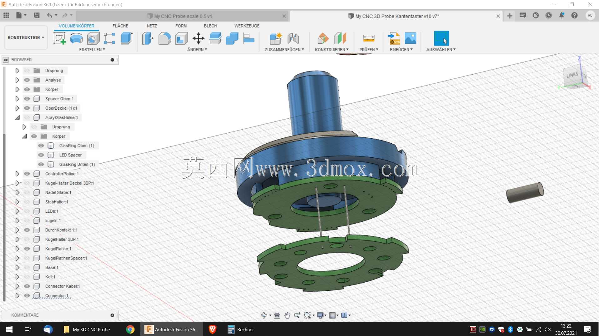 我的3D CNC探针最终版由爱制成;)