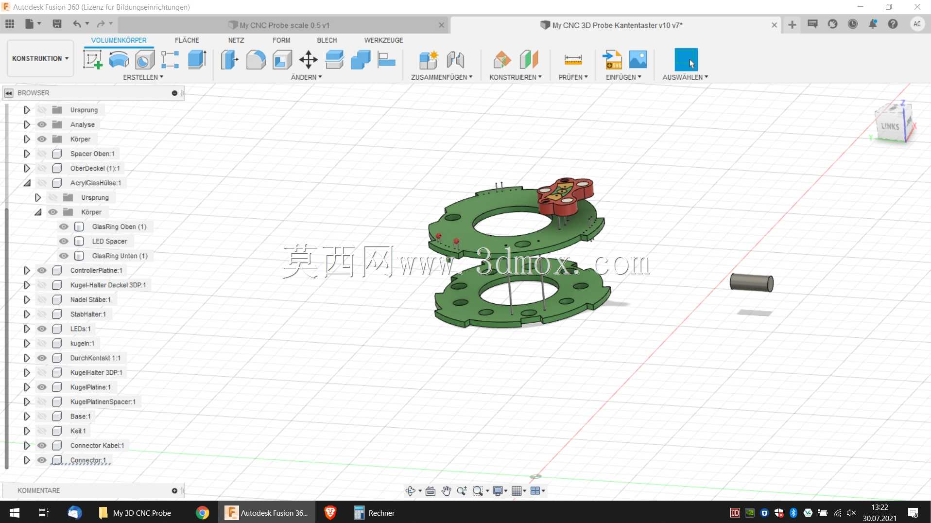 我的3D CNC探针最终版由爱制成;)