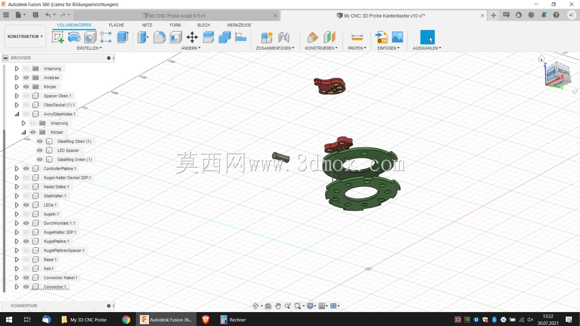 我的3D CNC探针最终版由爱制成;)