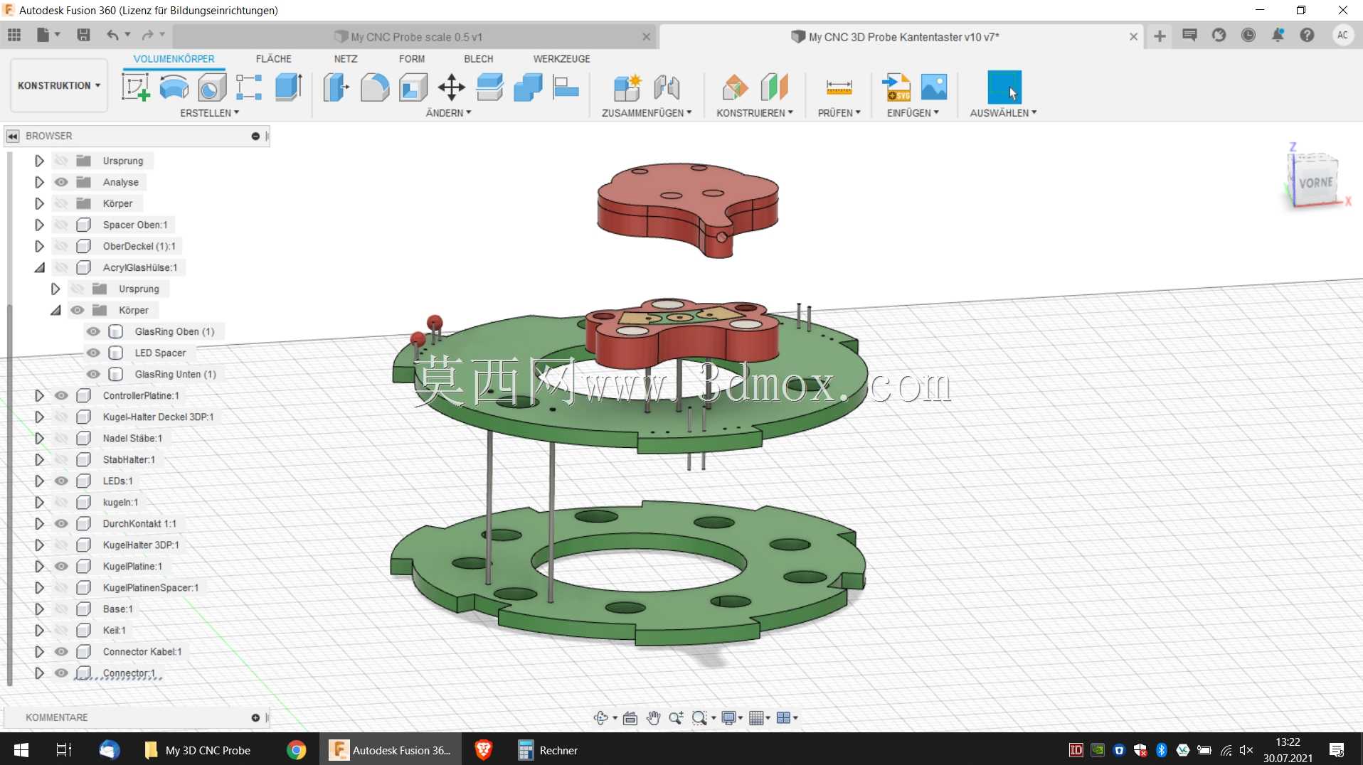 我的3D CNC探针最终版由爱制成;)