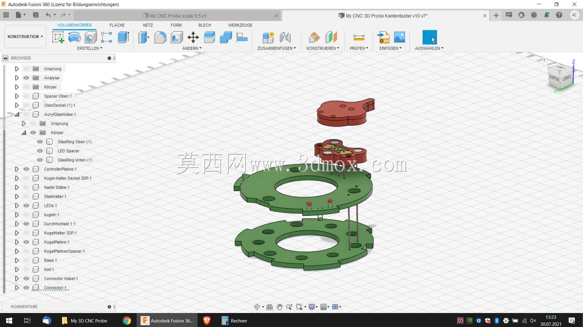 我的3D CNC探针最终版由爱制成;)