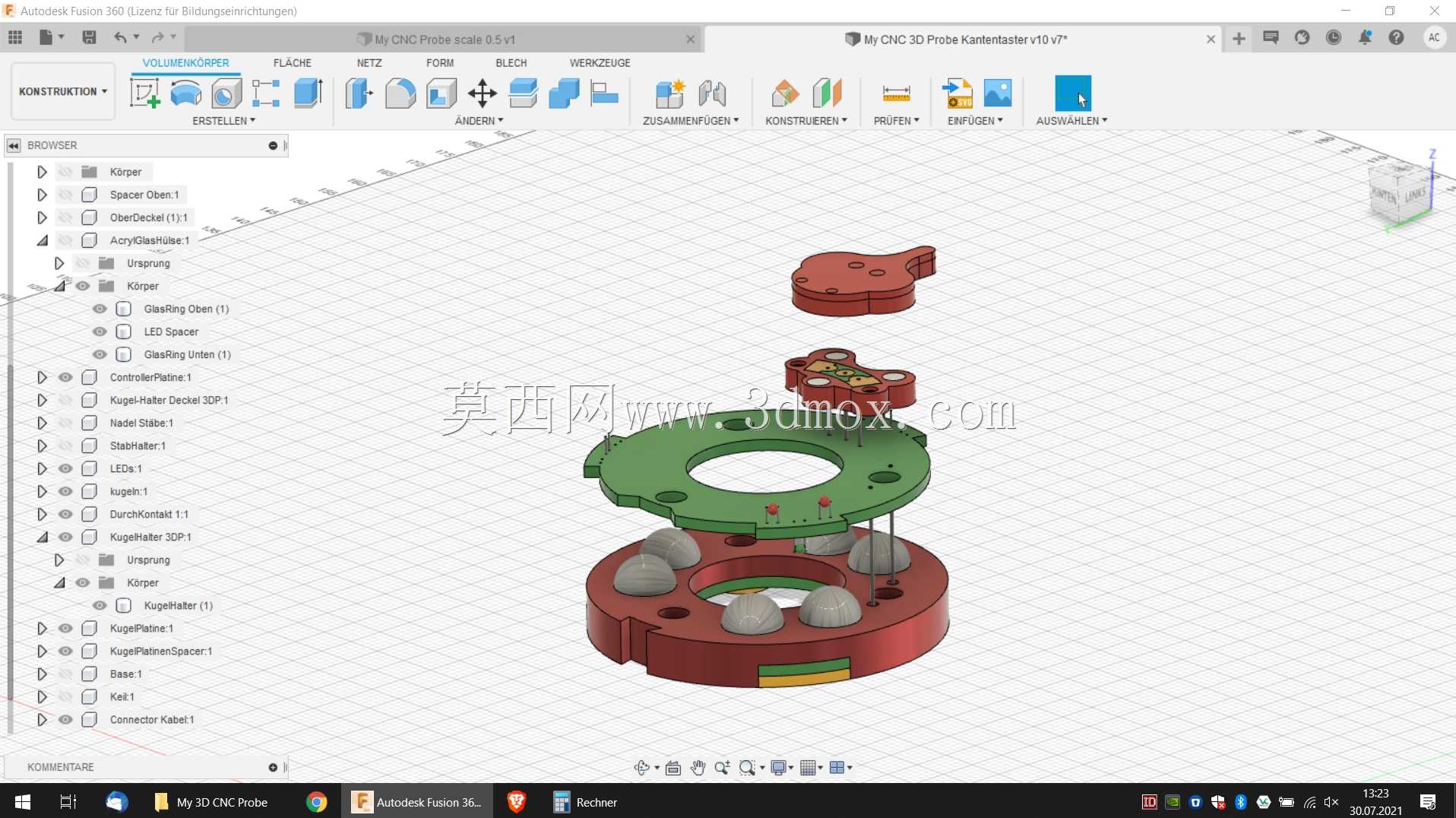 我的3D CNC探针最终版由爱制成;)