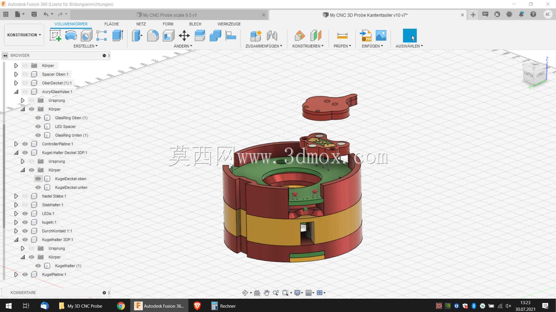 我的3D CNC探针最终版由爱制成;)