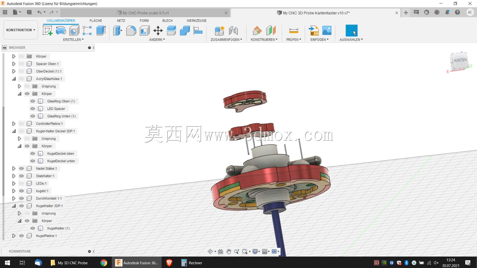 我的3D CNC探针最终版由爱制成;)