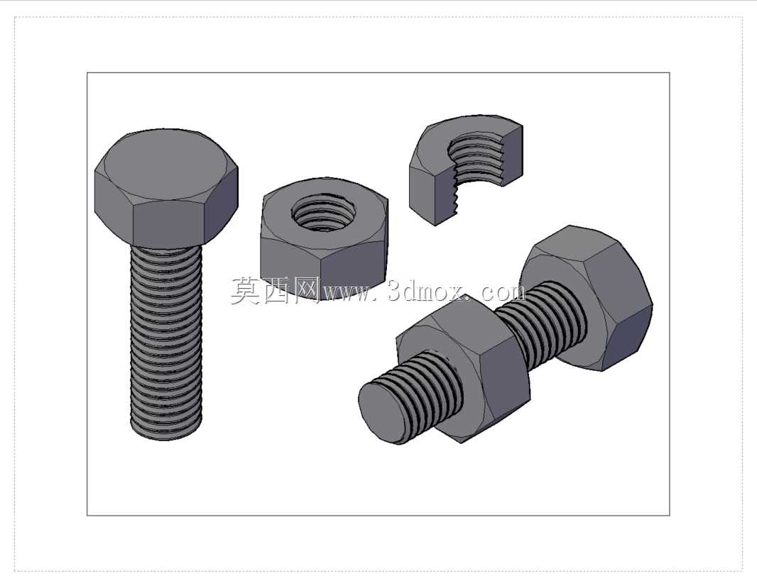 AutoCAD-������˨\u0026��ĸ