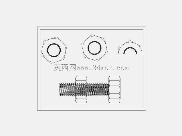 AutoCAD-������˨\u0026��ĸ